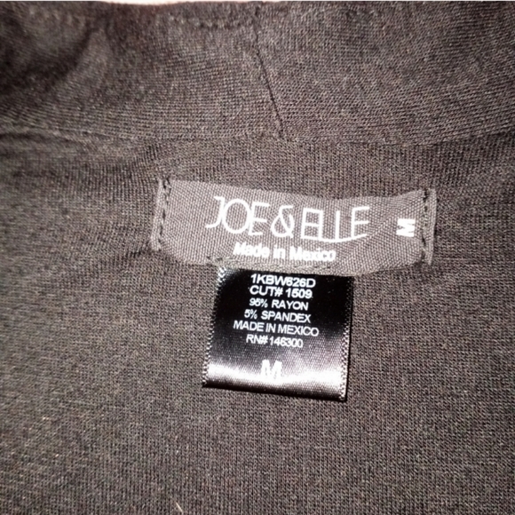 Fitted V-Neck Cap Sleeve Dress Black Sz. S/M Joe & Elle - Picture 6 of 9